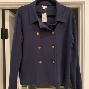 J.Crew women’s navy sweater jacket NWT size L